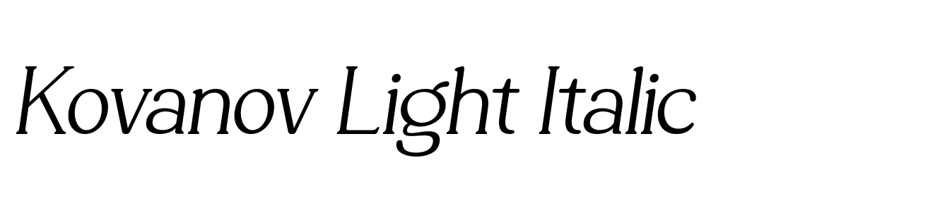 Kovanov Light Italic